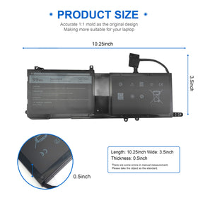 Wymisnit battery installed in an Alienware laptop demonstrating correct fit