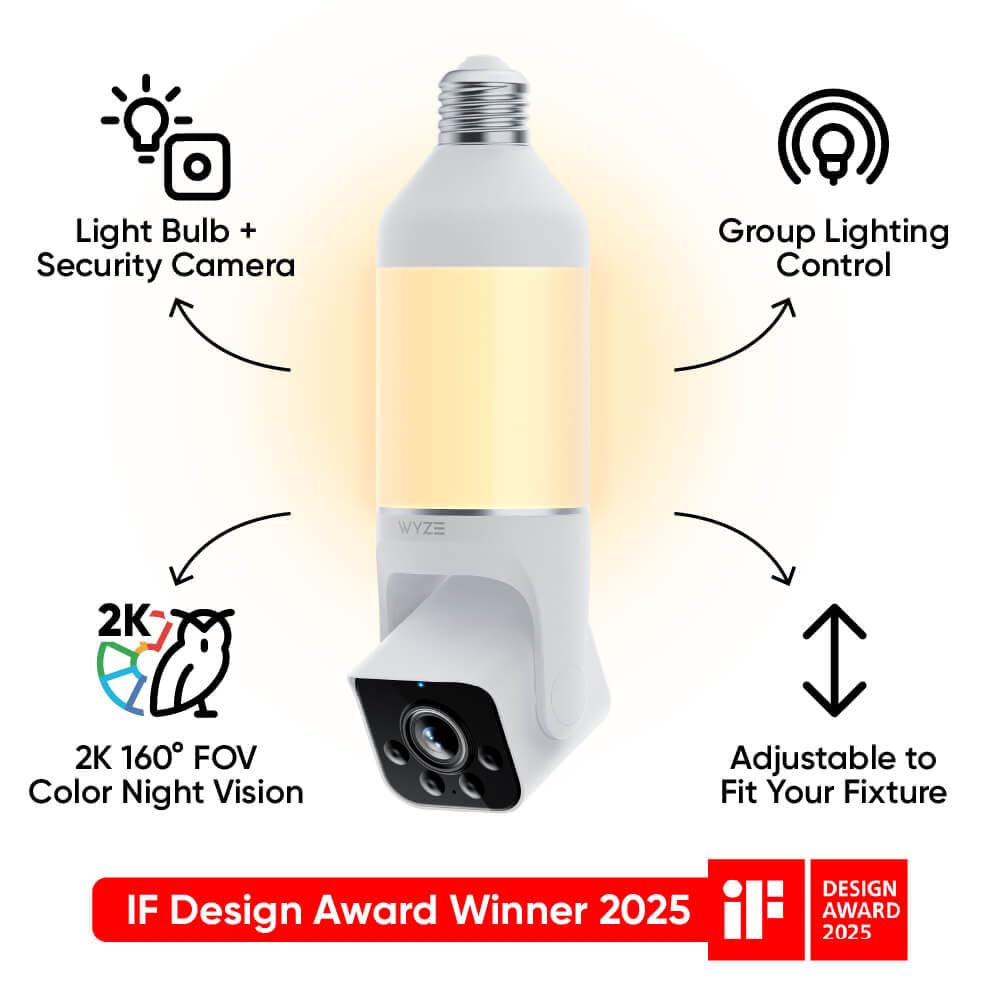 WYZE bulb cam with accessory bulbs showing expanded group lighting control
