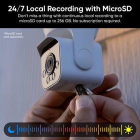 WYZE bulb cam label and specifications highlighting features at a glance