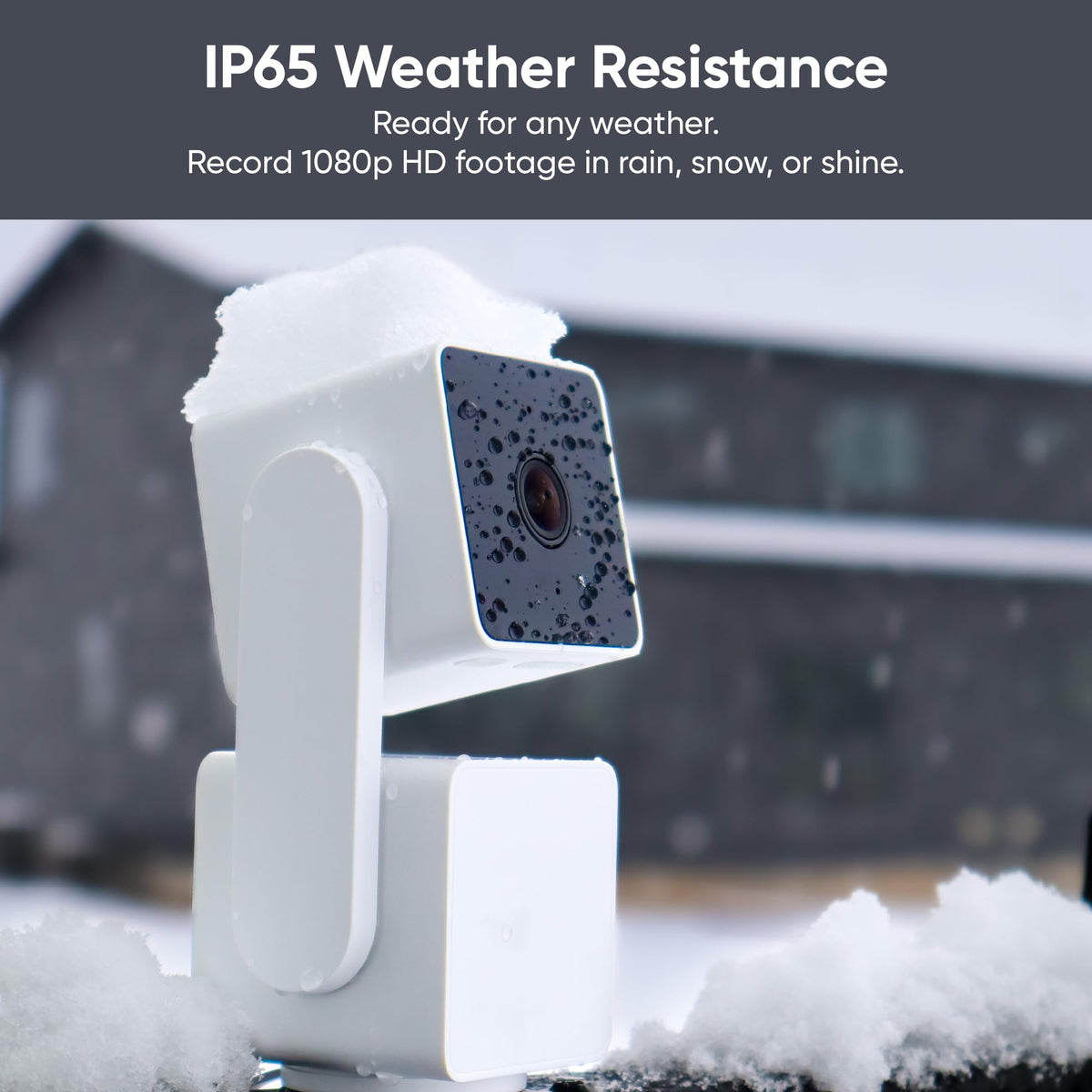 WYZE Cam Pan v3 mounted on porch illustrating outdoor durability benefit