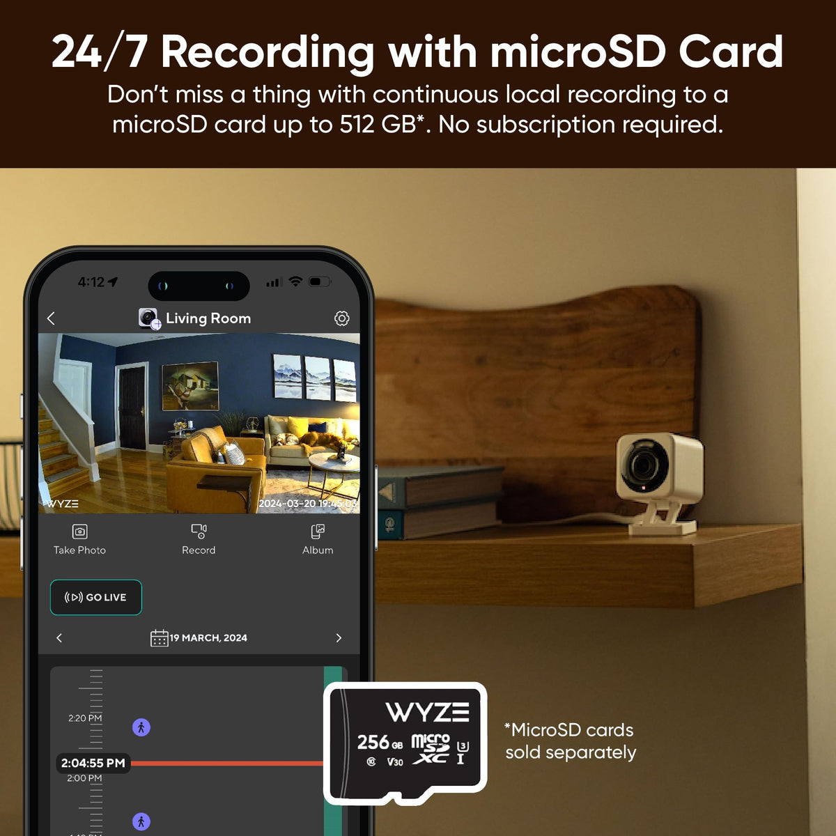 WYZE close up of lens and sensor highlighting improved image processing