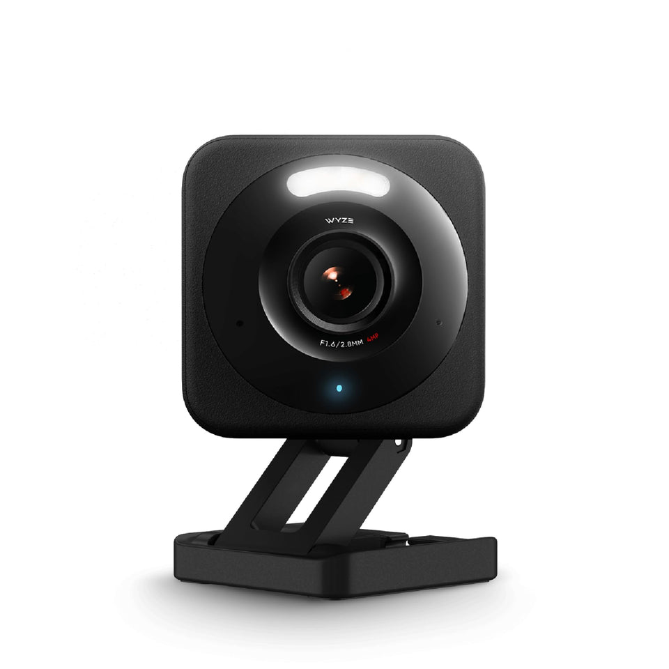 WYZE front view showing camera lens and high‑resolution benefit