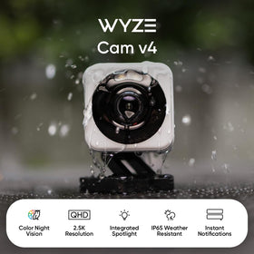 WYZE side profile and mount demonstrating flexible installation and angle benefits