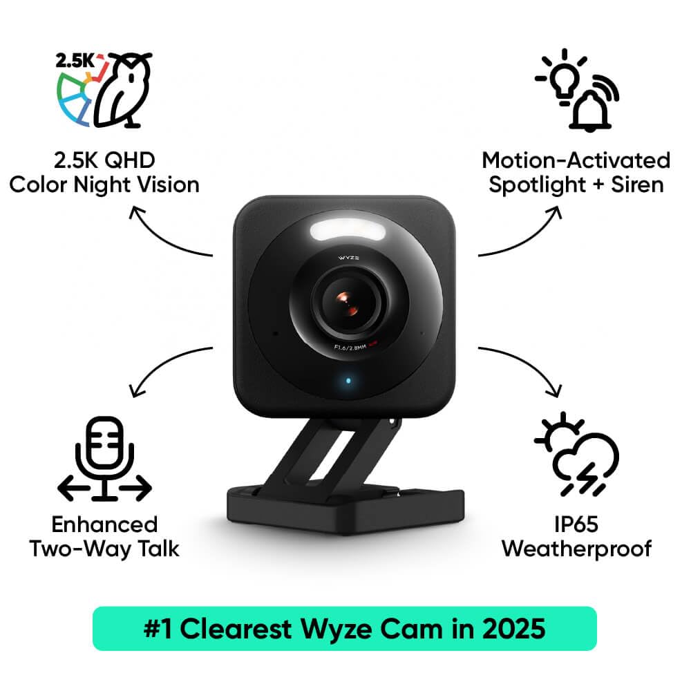 WYZE side profile on magnetic mount demonstrating flexible placement benefits