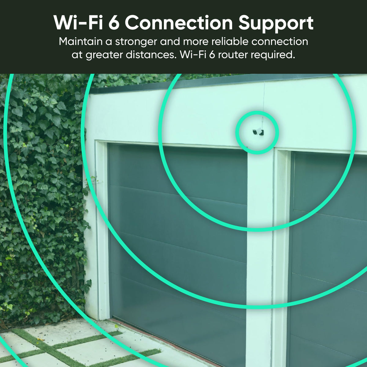 WYZE next to smartphone for scale to show compact footprint and discreet install