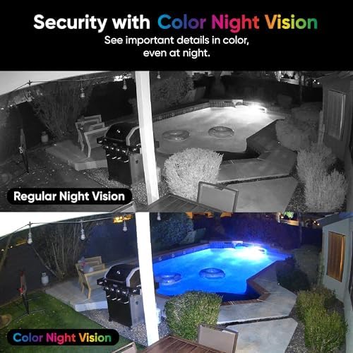 WYZE spotlight illuminating yard showing better night visibility benefit