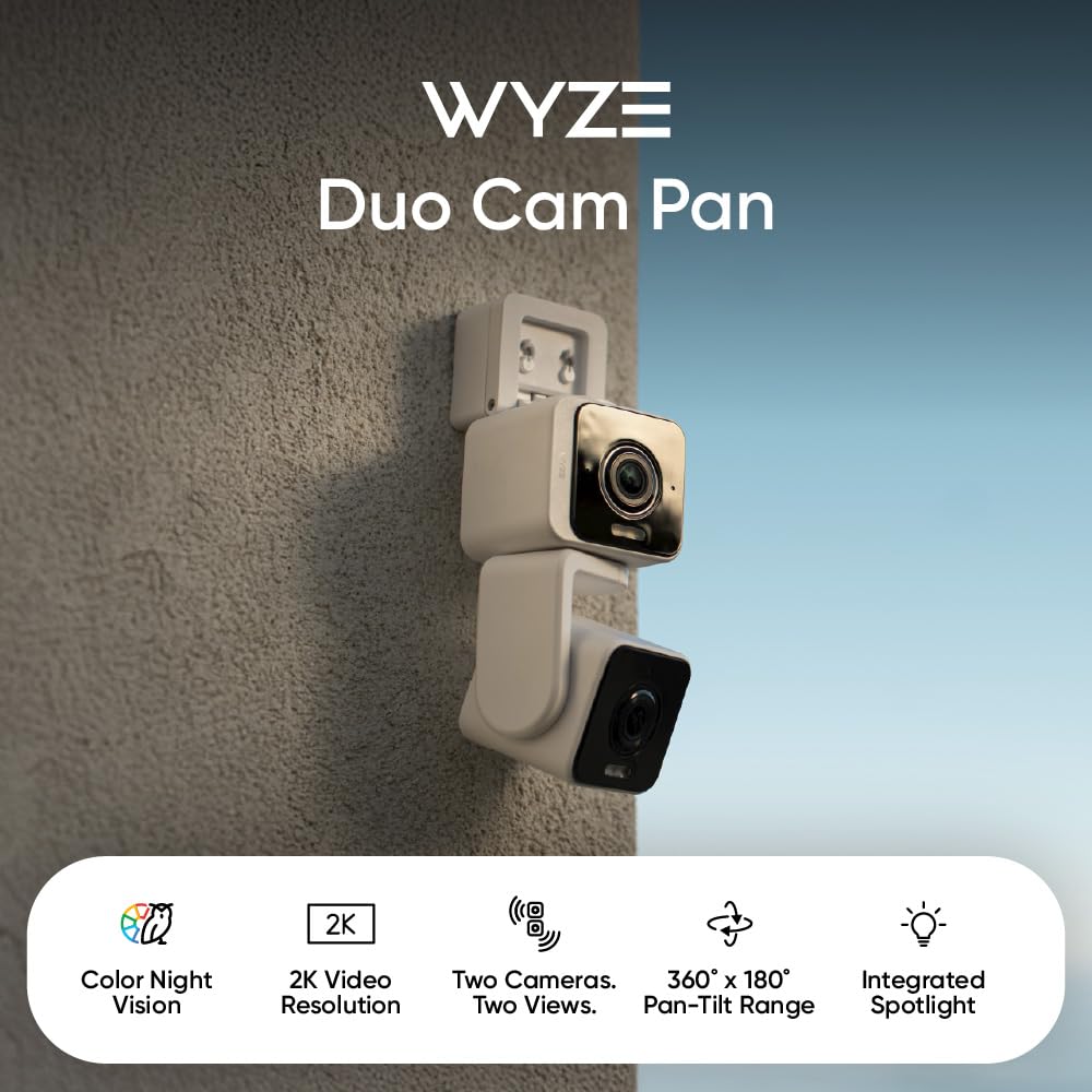 WYZE close-up of fixed camera lens demonstrating steady surveillance advantage