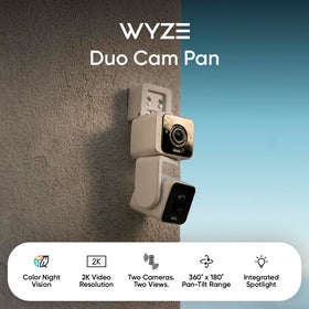 WYZE close-up of fixed camera lens demonstrating steady surveillance advantage