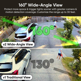 WYZE Floodlight Camera v2 160-degree view helps reduce blind spots around the property