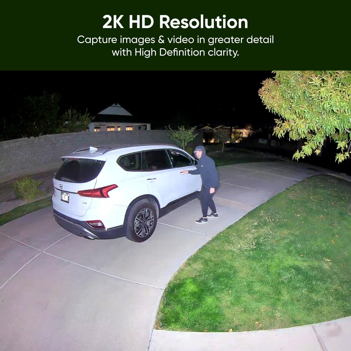 WYZE Floodlight Camera v2 2K HD offers crisp color night vision for dark driveways