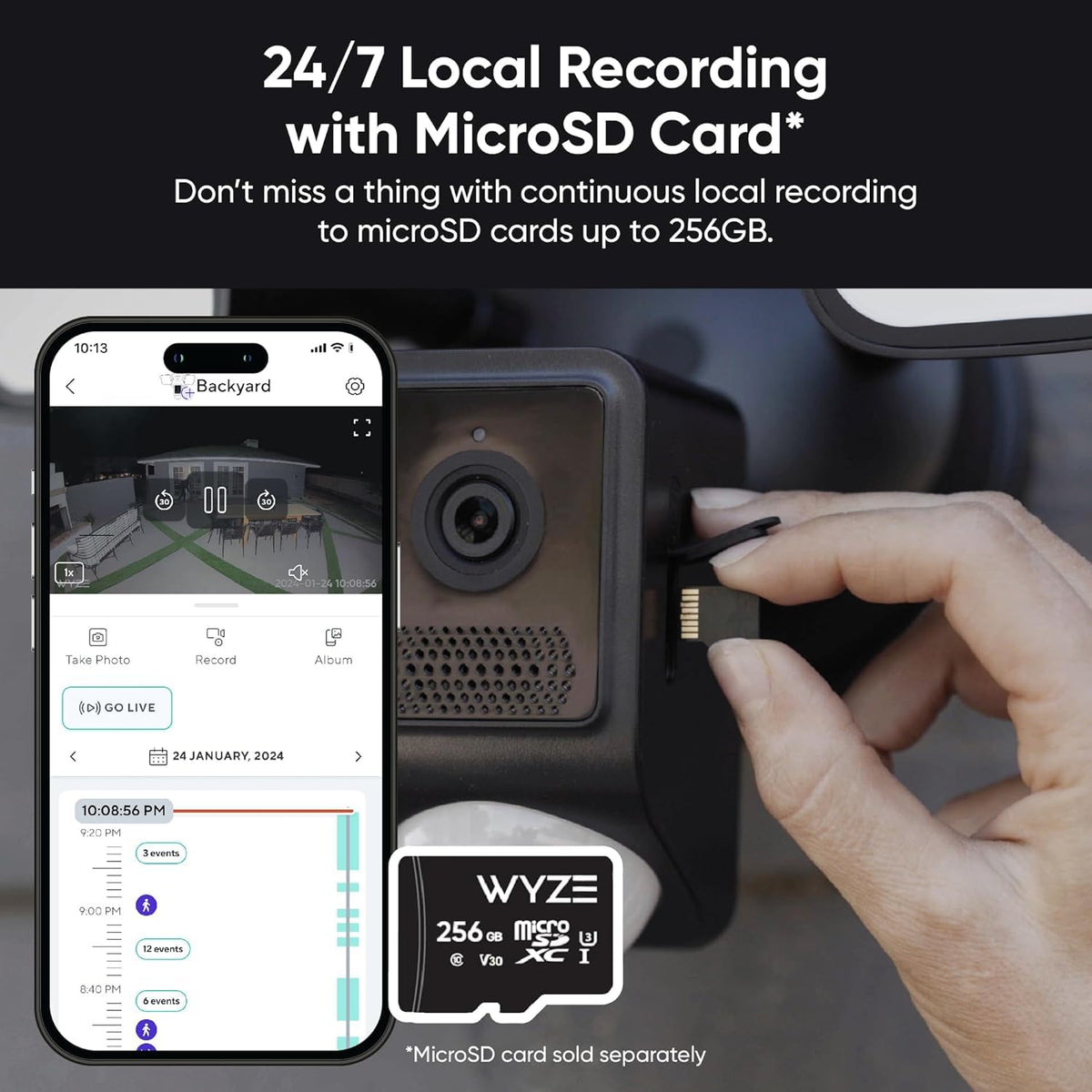 Wyze Floodlight Camera V2 ambient light mode waits for motion before brightening.