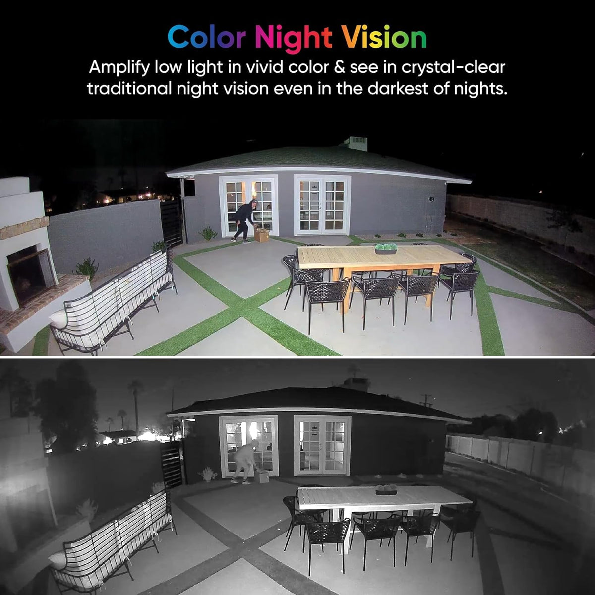 Wyze Floodlight Camera V2 local recording via microSD stores footage.
