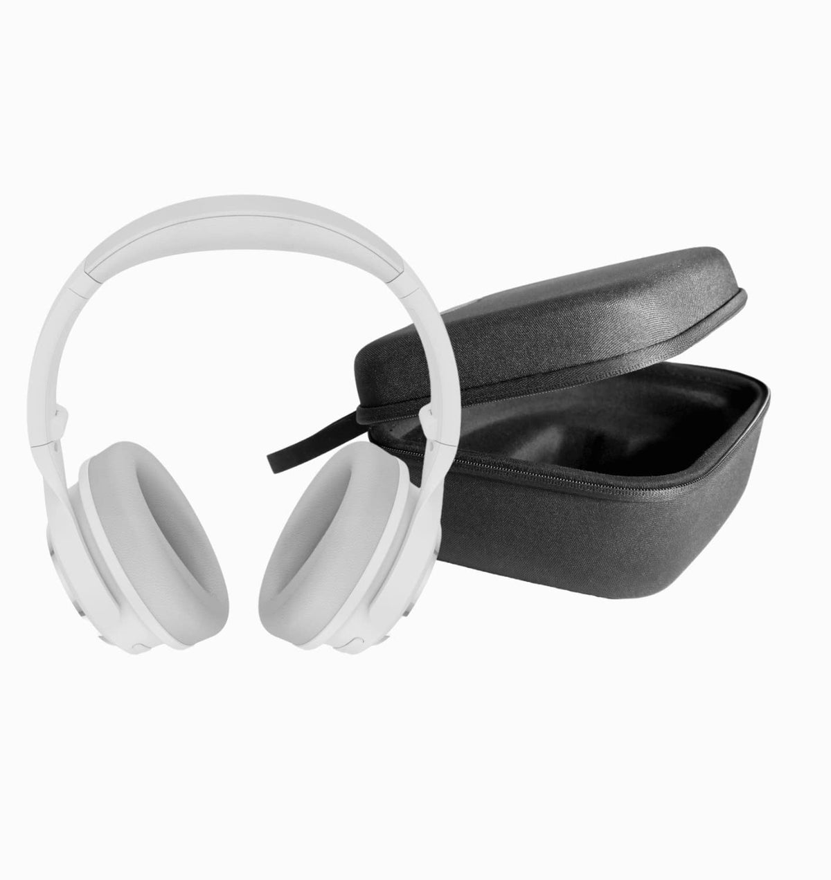 Wyze headphones with 40dB hybrid ANC reducing external noise for focused listening.