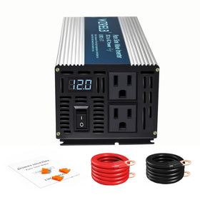 WZRELB 1200W pure sine inverter front view for off-grid use and portability