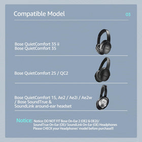 Wzsipod Bose QC35 II ear pads provide breathable fabric for long listening sessions.