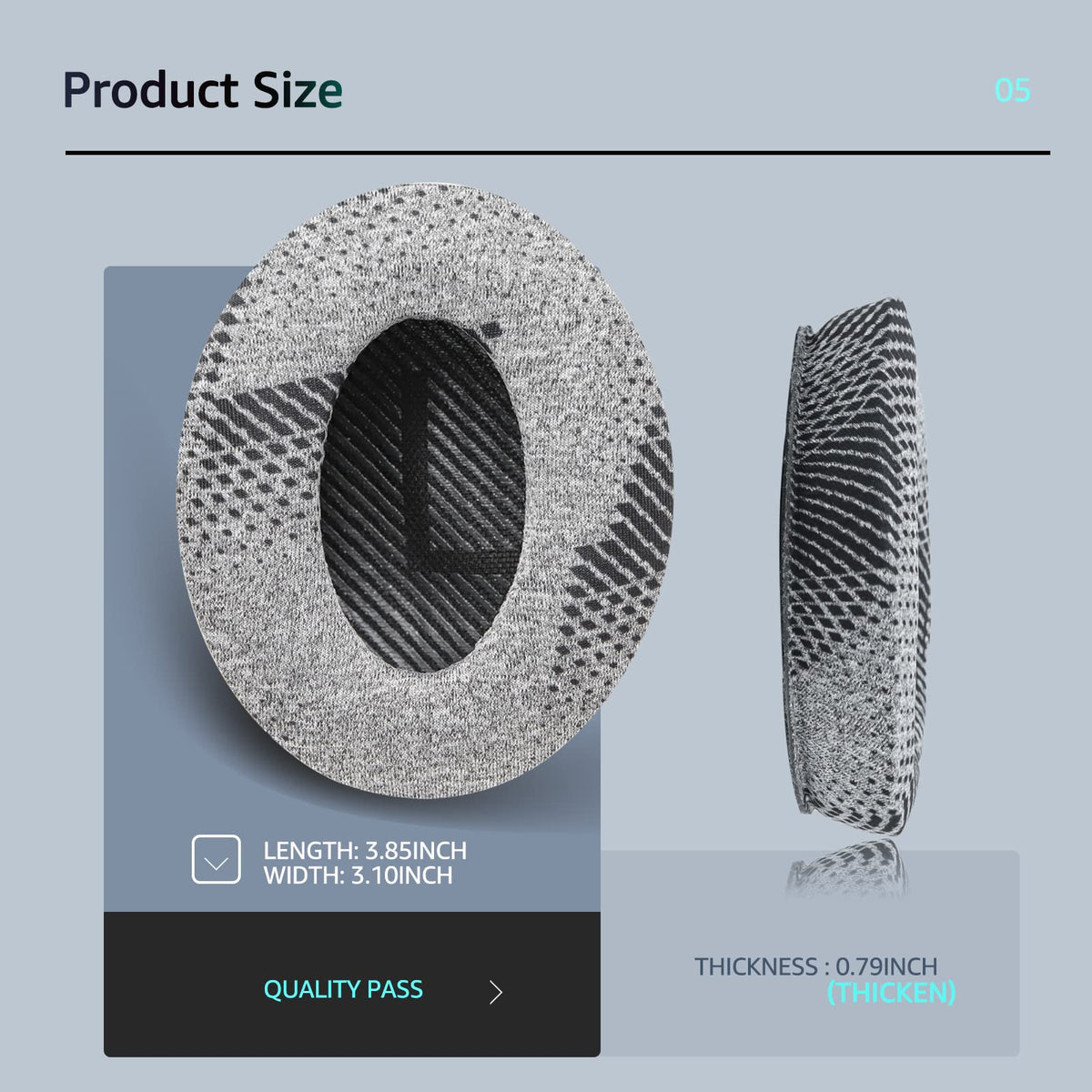 Wzsipod cooling gel ear pad for AE2i adds breathable fabric and cooling comfort.