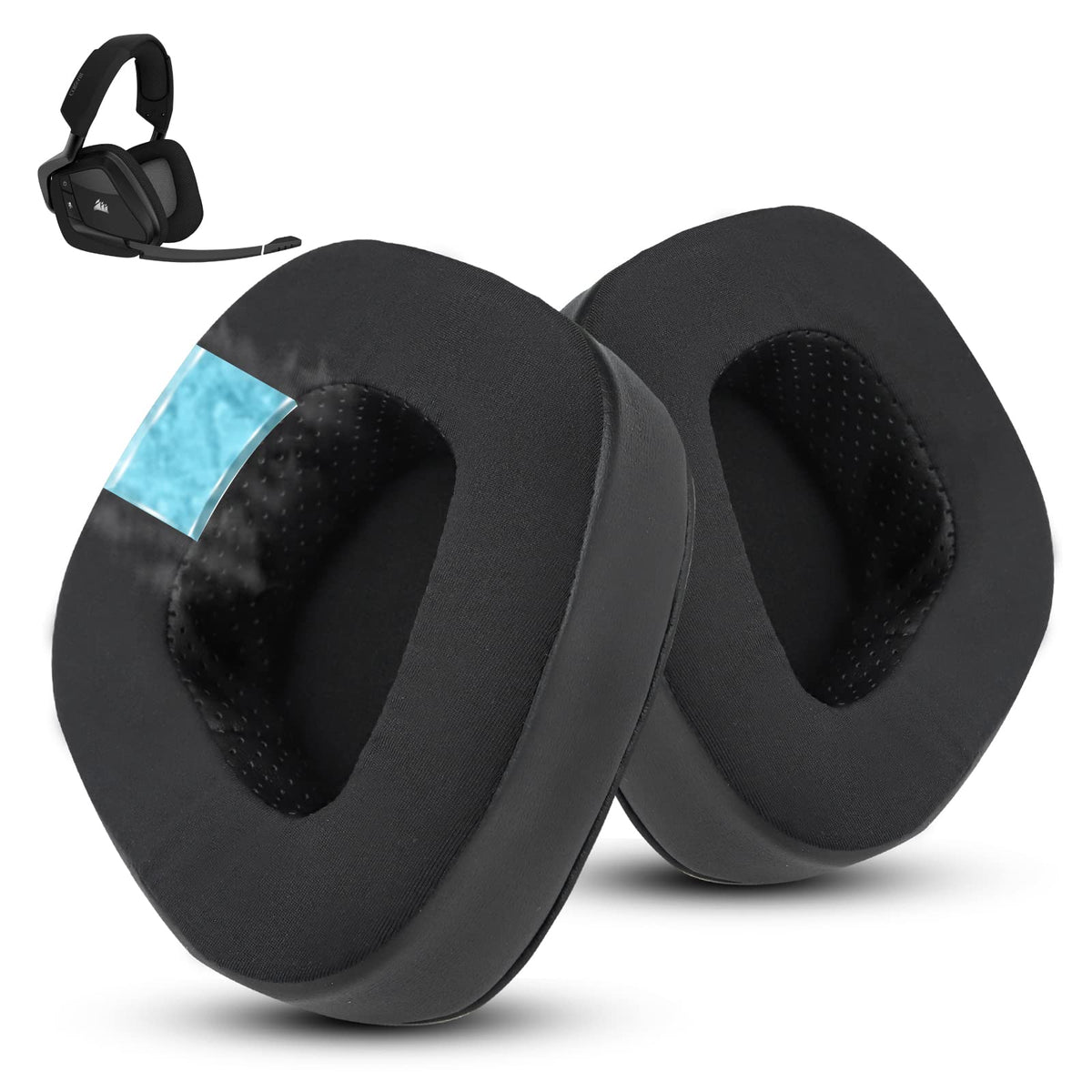 Wzsipod Frozen ear pads close-up showing memory foam for Corsair Void Pro comfort