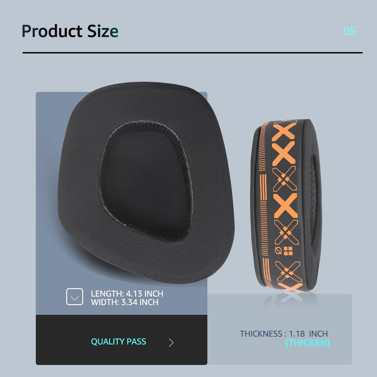 Wzsipod Frozen earpad for Corsair Void Elite with smooth fabric contact
