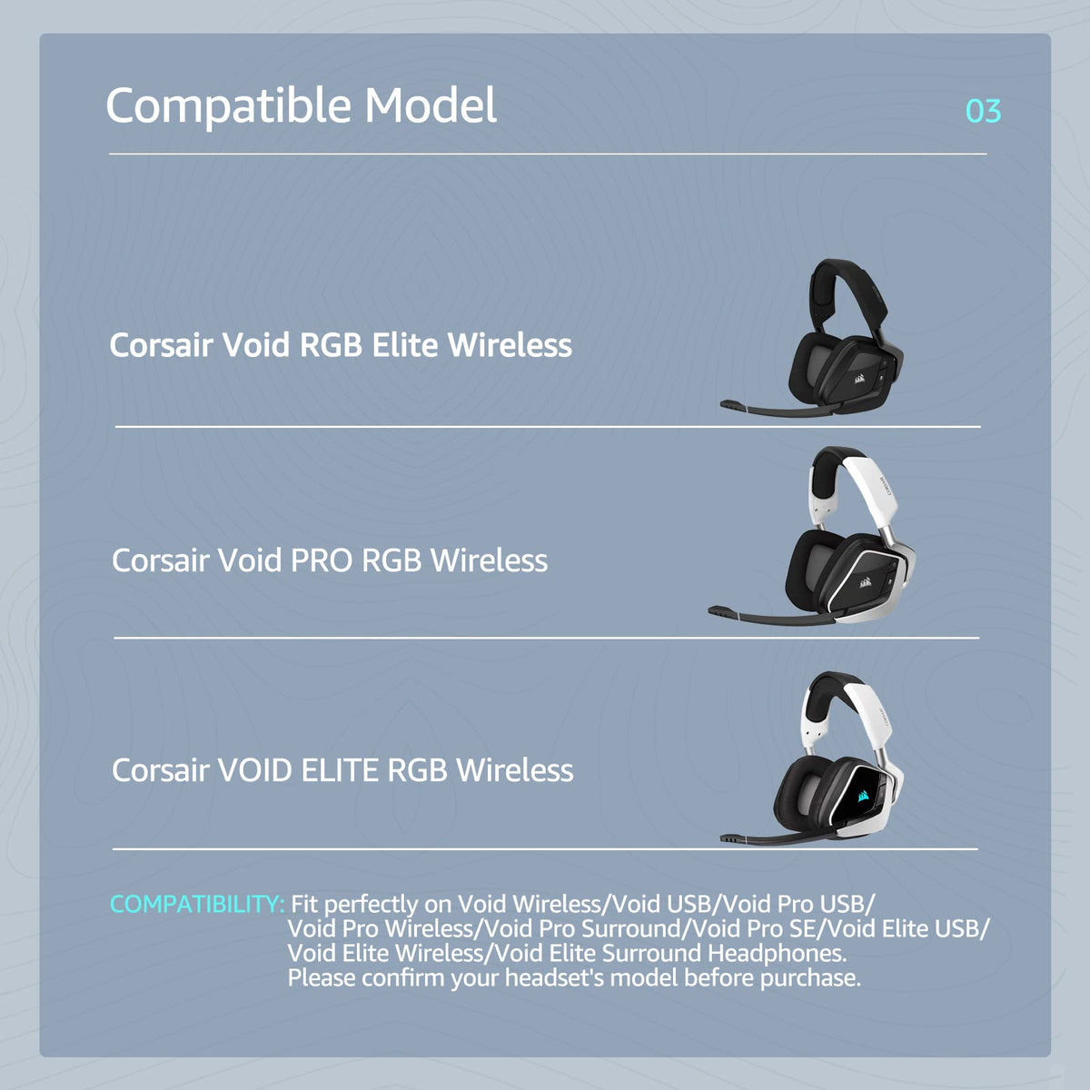 Wzsipod Frozen memory foam core demonstrates premium comfort for Corsair Void Pro