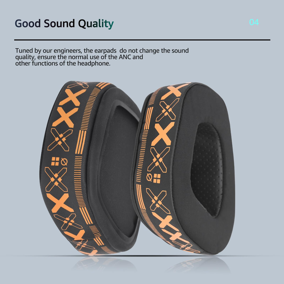 Wzsipod Frozen memory-foam earpad showing adaptive cushioning