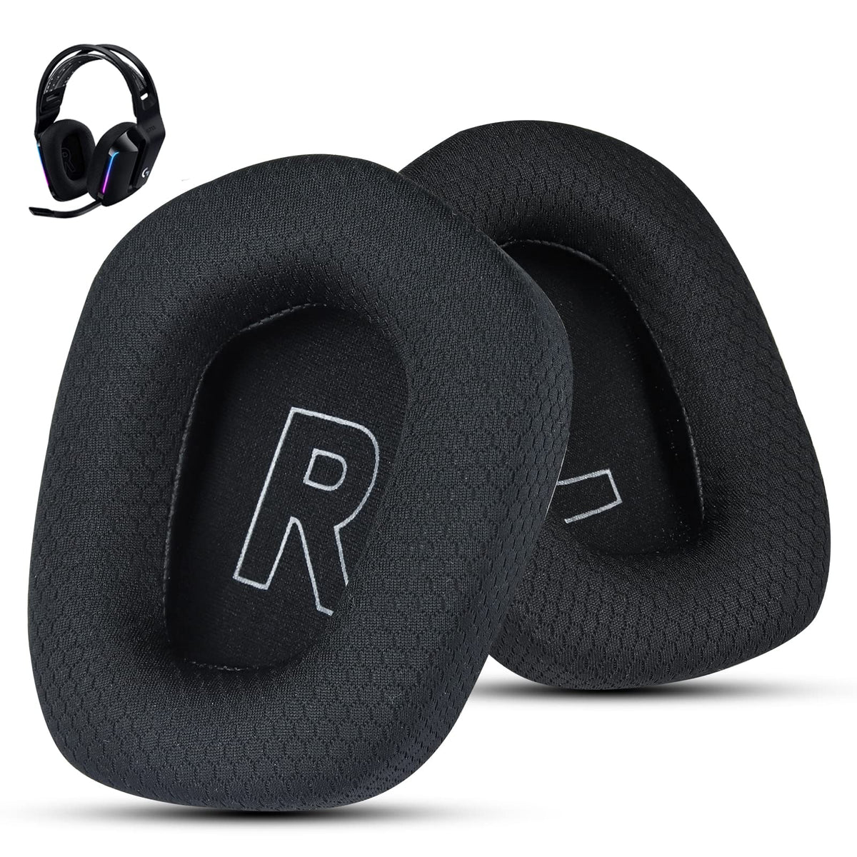 Wzsipod G733 ear pads in soft mesh fabric for comfortable gaming sessions