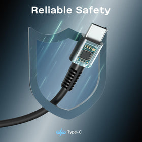 WZXHU 100W USB-C charger thick flexible cable for extended reach