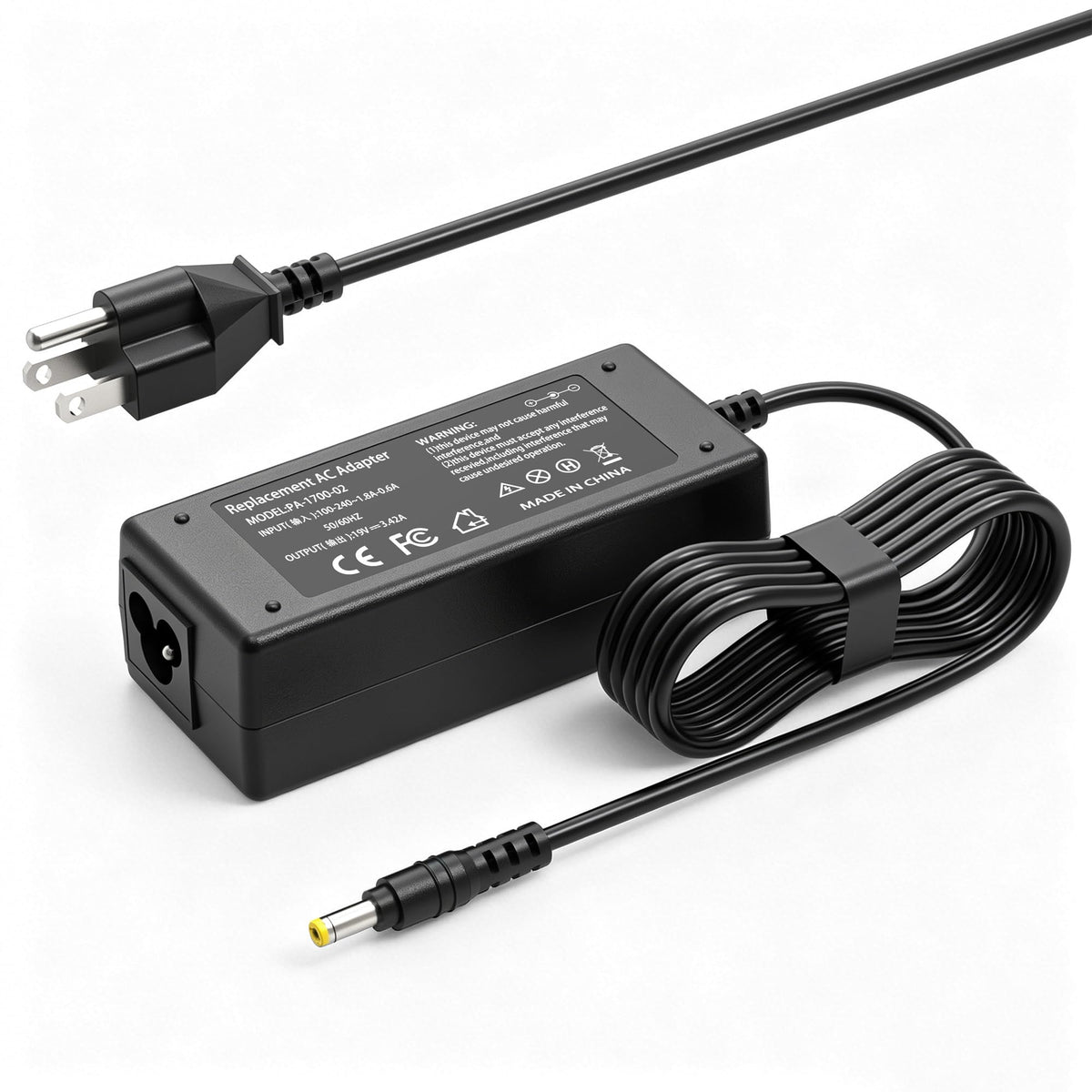 WZXHU 65W laptop charger, Acer-compatible, keeps your notebook powered on the go.