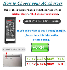 WZXHU 65W charger side/back view showing plug and cable layout