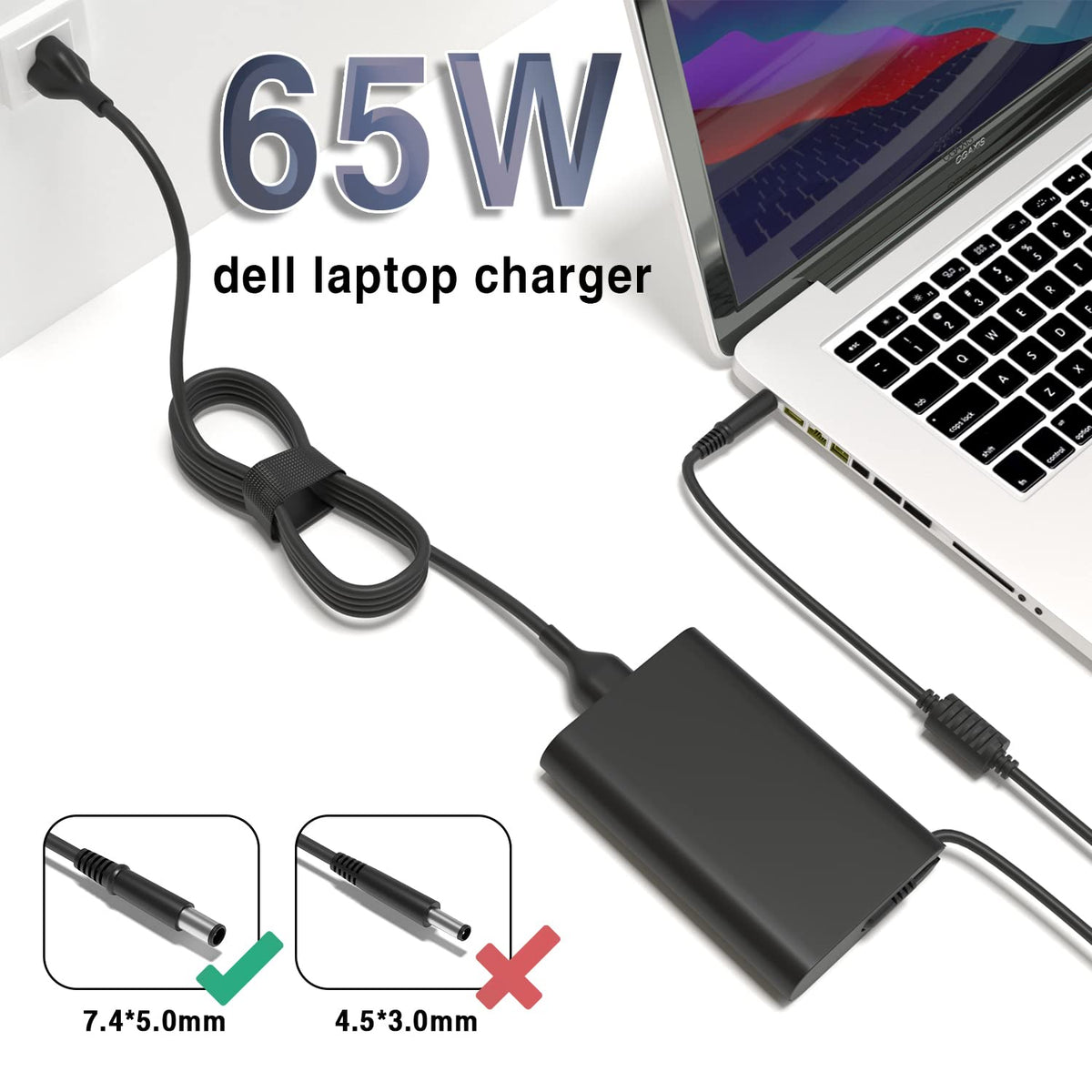 WZXHU 65W charger for Dell Latitude 5490 ensures portable office power