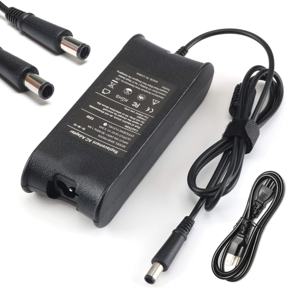 WZXHU 65W charger front view for Dell Latitude, reliable on-the-go power