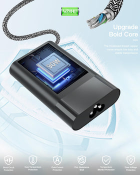 WZXHU 90W USB-C adapter with included AC power cable.