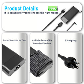 WZXHU power cable and plug displayed for easy out-of-box setup