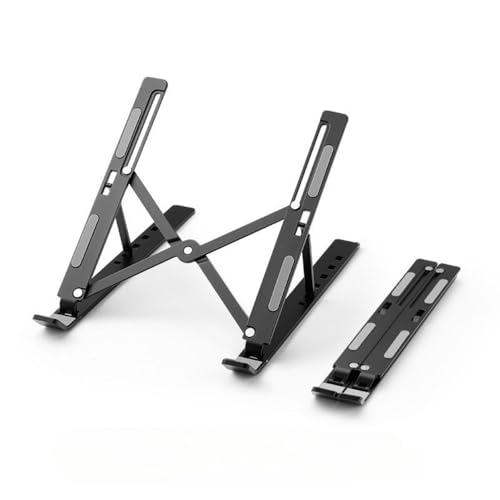 WZZHHJ foldable laptop stand in closed position for easy travel storage