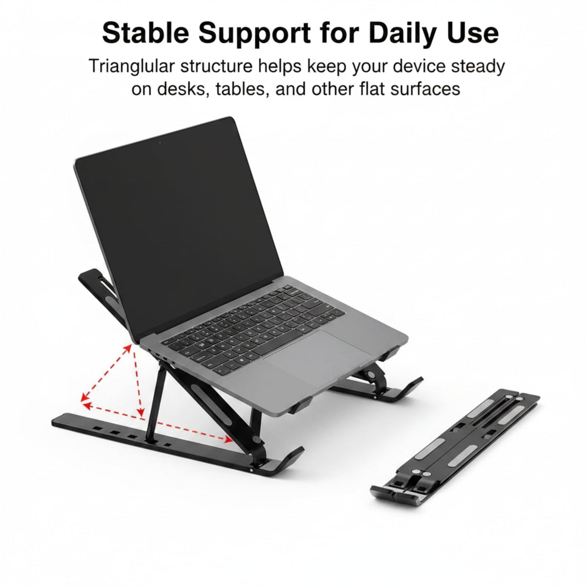 WZZHHJ foldable laptop stand with non-slip base for stability