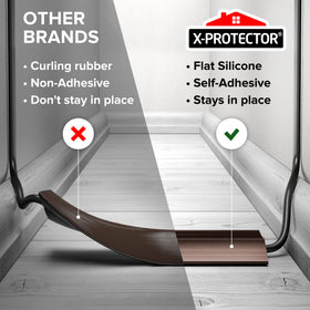 X-Protector installed across a doorway showing safer foot traffic and cord protection