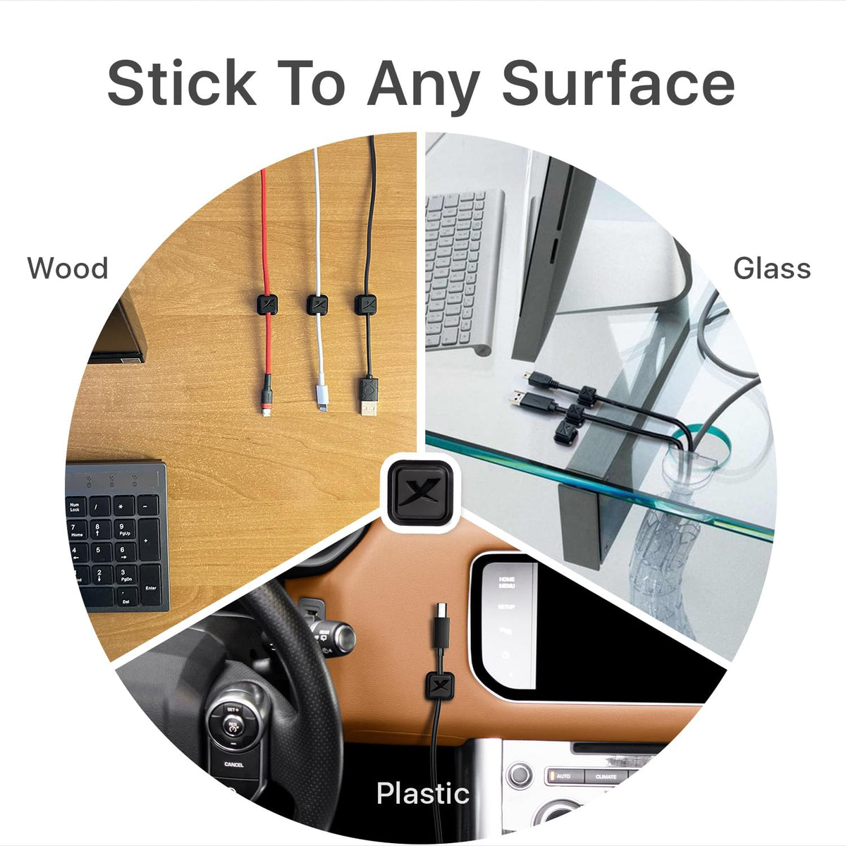X-Protector magnetic cable clip grips up to 5 mm cables on metal surfaces.