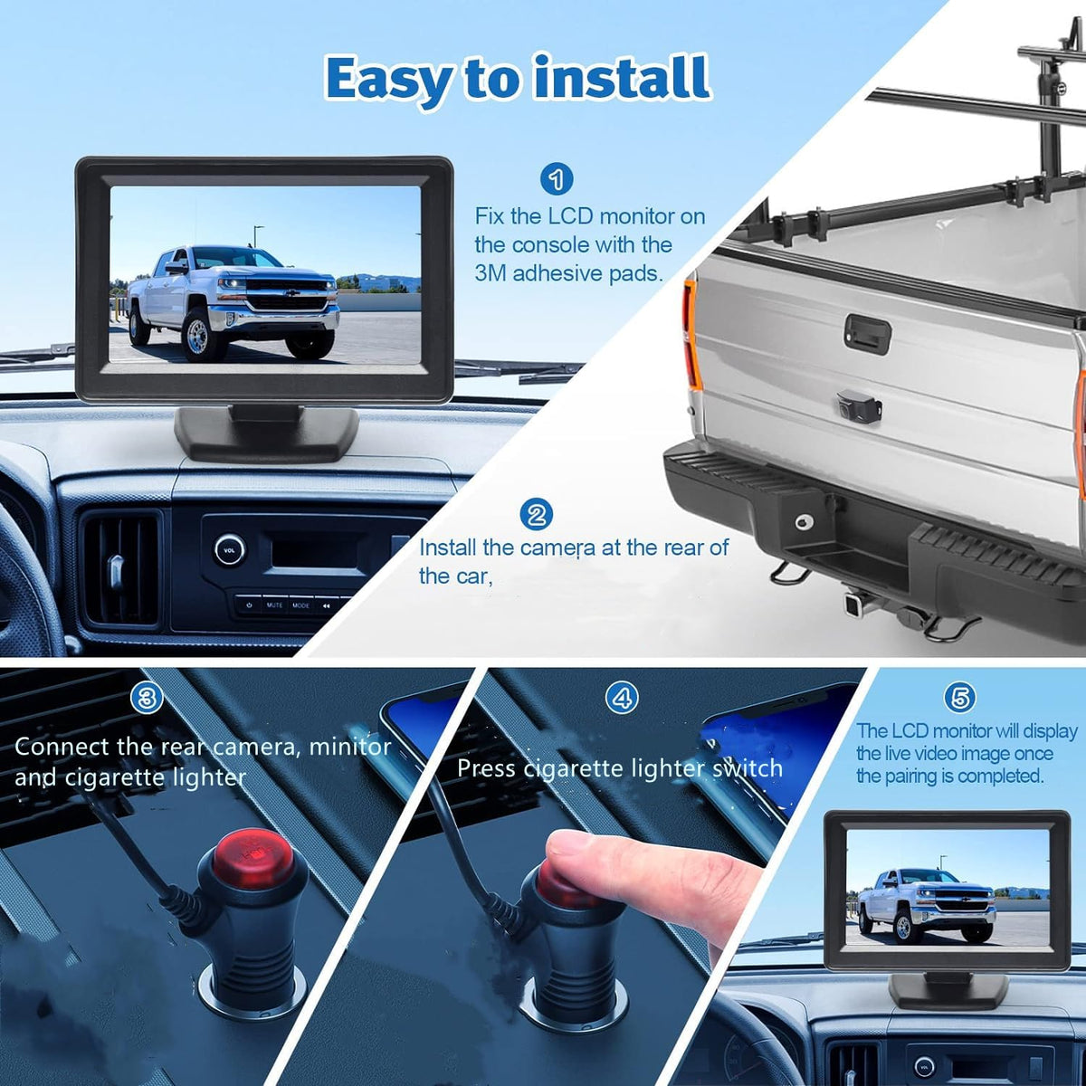 X W EI UNION camera mounted on bumper illustrating secure, weatherproof fit