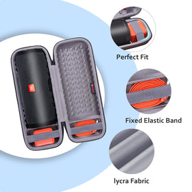 XANAD case for JBL Flip side pocket open highlights extra storage for cables