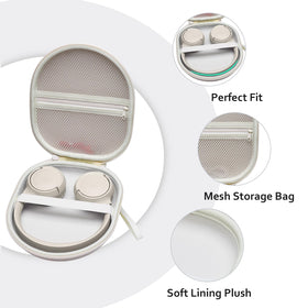 XANAD cream case closeup of zipper and oxford fabric improving durability