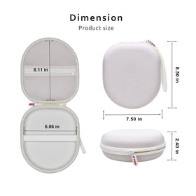 XANAD cream case holding wireless headphones preventing scratches and tangles