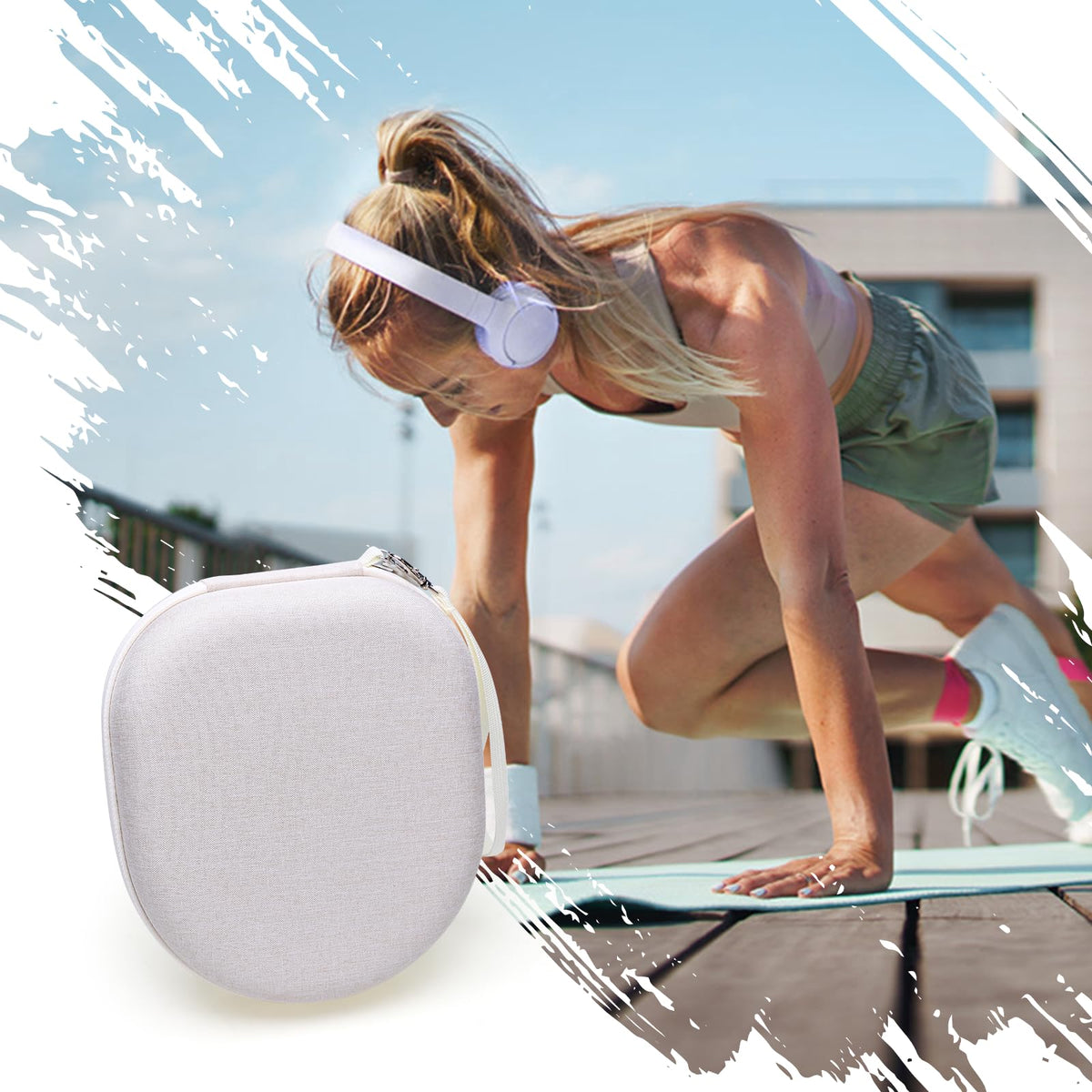 XANAD cream case inside carry-on bag ideal for travel protection and organization