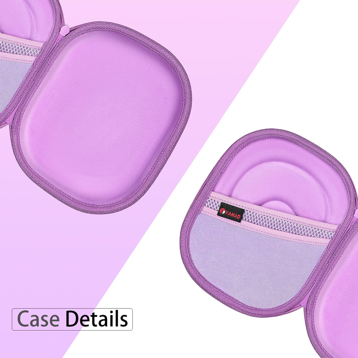 XANAD hard case dimensions 8.4x6.7x2.4 inches – tailored fit for JBL headphones