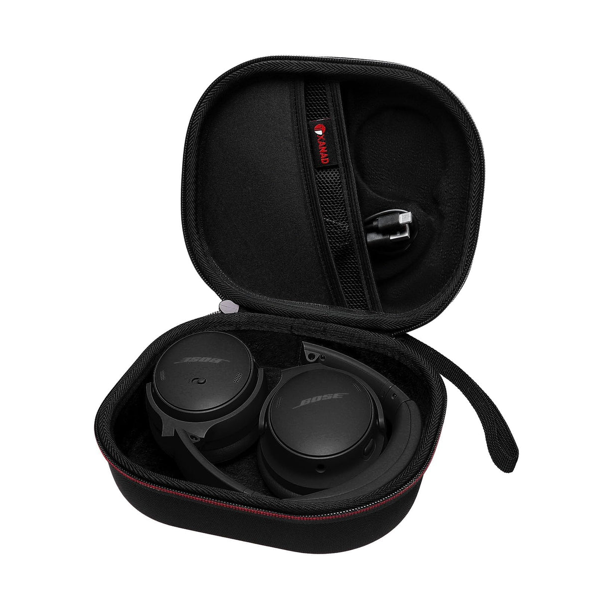 XANAD hard case exterior for Bose QC Ultra shows rugged protection for travel
