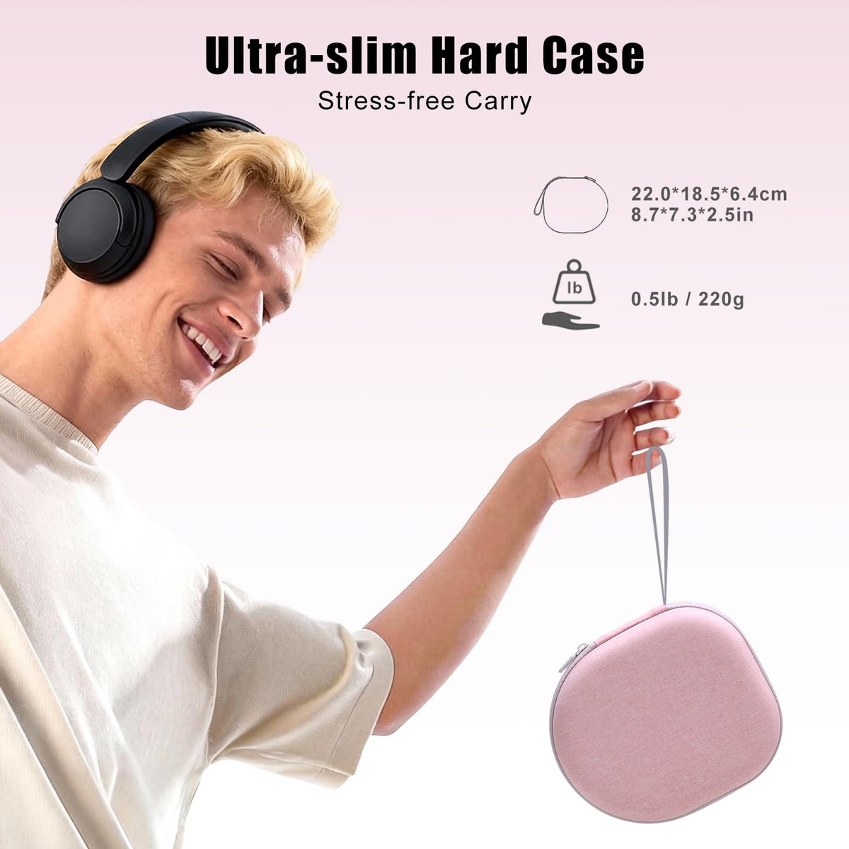 XANAD pink hard case adds style while guarding against dust and scratches.