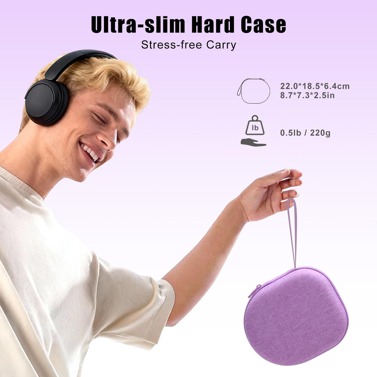 XANAD hard case with JBL Tune 720BT inside view, secure fit and shield from impacts