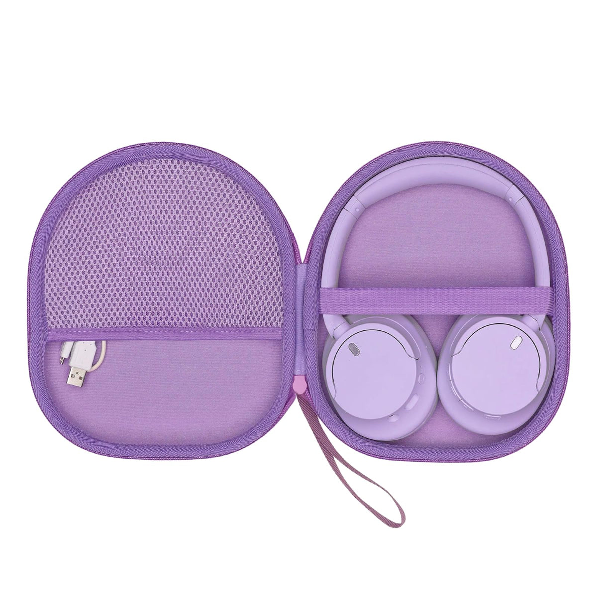 XANAD hard case with Sony WH-CH720N front view, protective and portable for on-the-go listening