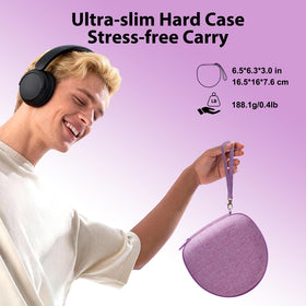 XANAD headphone case demonstrates extra room for chargers and small accessories.