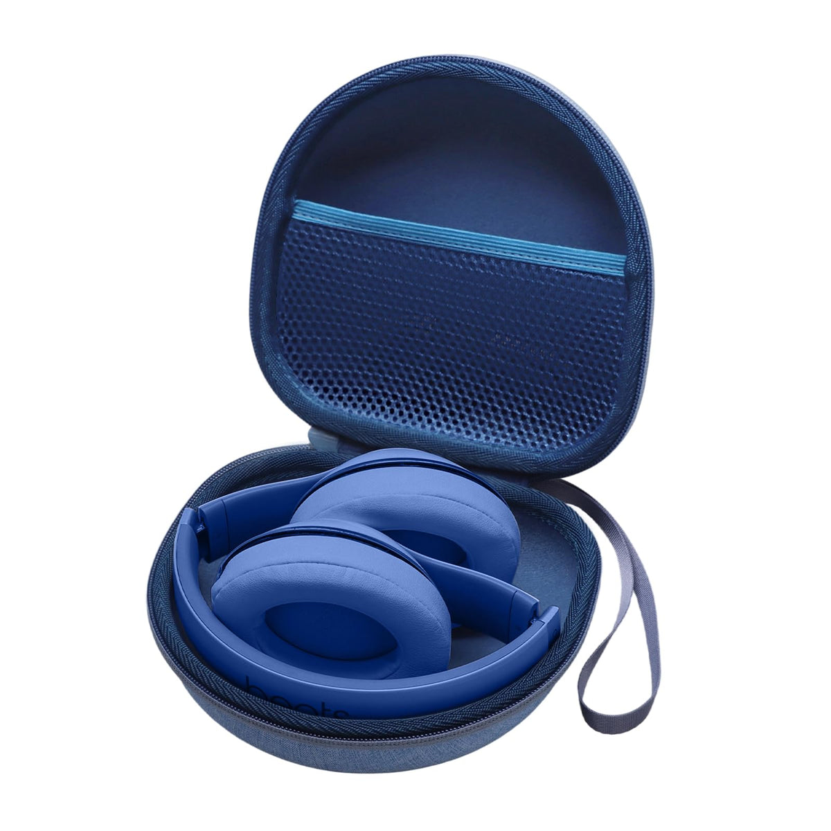 XANAD blue headphone case front view showing rugged protection