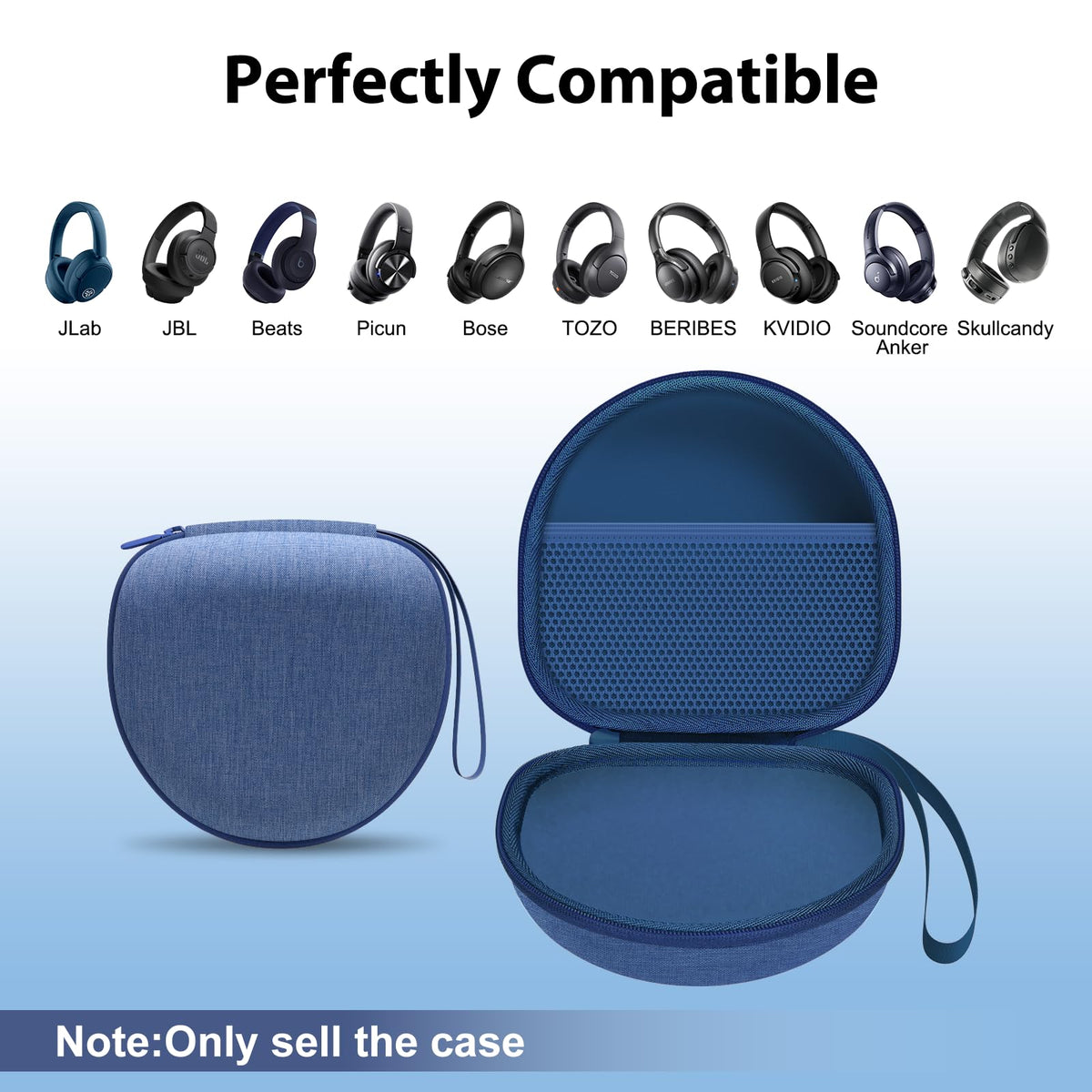 XANAD case interior organized with headset and cables