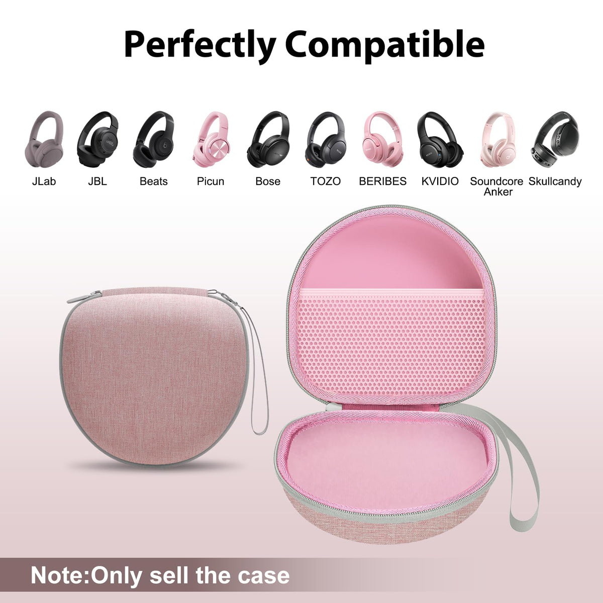 XANAD pink JLab JBuds Lux ANC case organized on the go